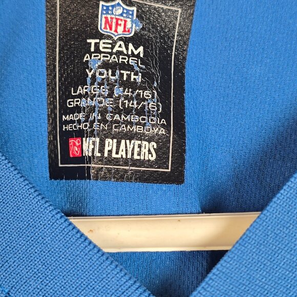 Detroit Lions Football Jersey Youth Large Blue NFL Football Stafford 9 Nike NFL - Picture 5 of 9